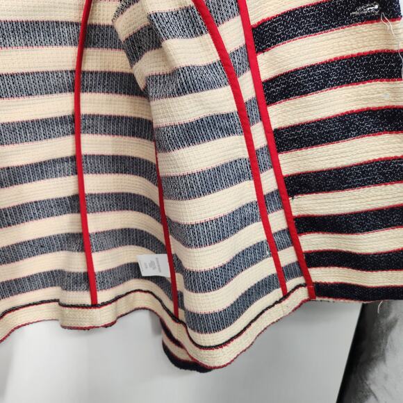 CAbi Love Carol Cruise Jacket Nautical Coat Striped Blue Red Ivory #5094 Women 6 - Picture 9 of 11